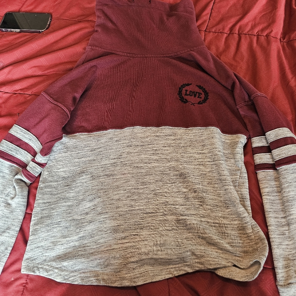Love brand turtle neck hoodie.